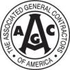 The logo for the association of general contractors of america prominently features a concrete truck.
